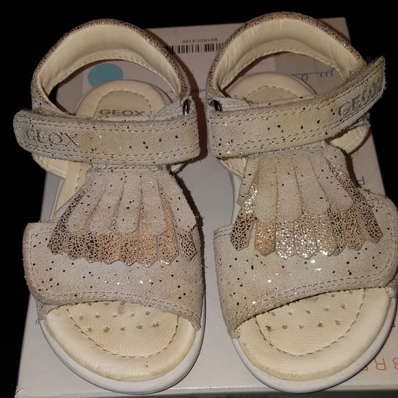 geox gold sandals